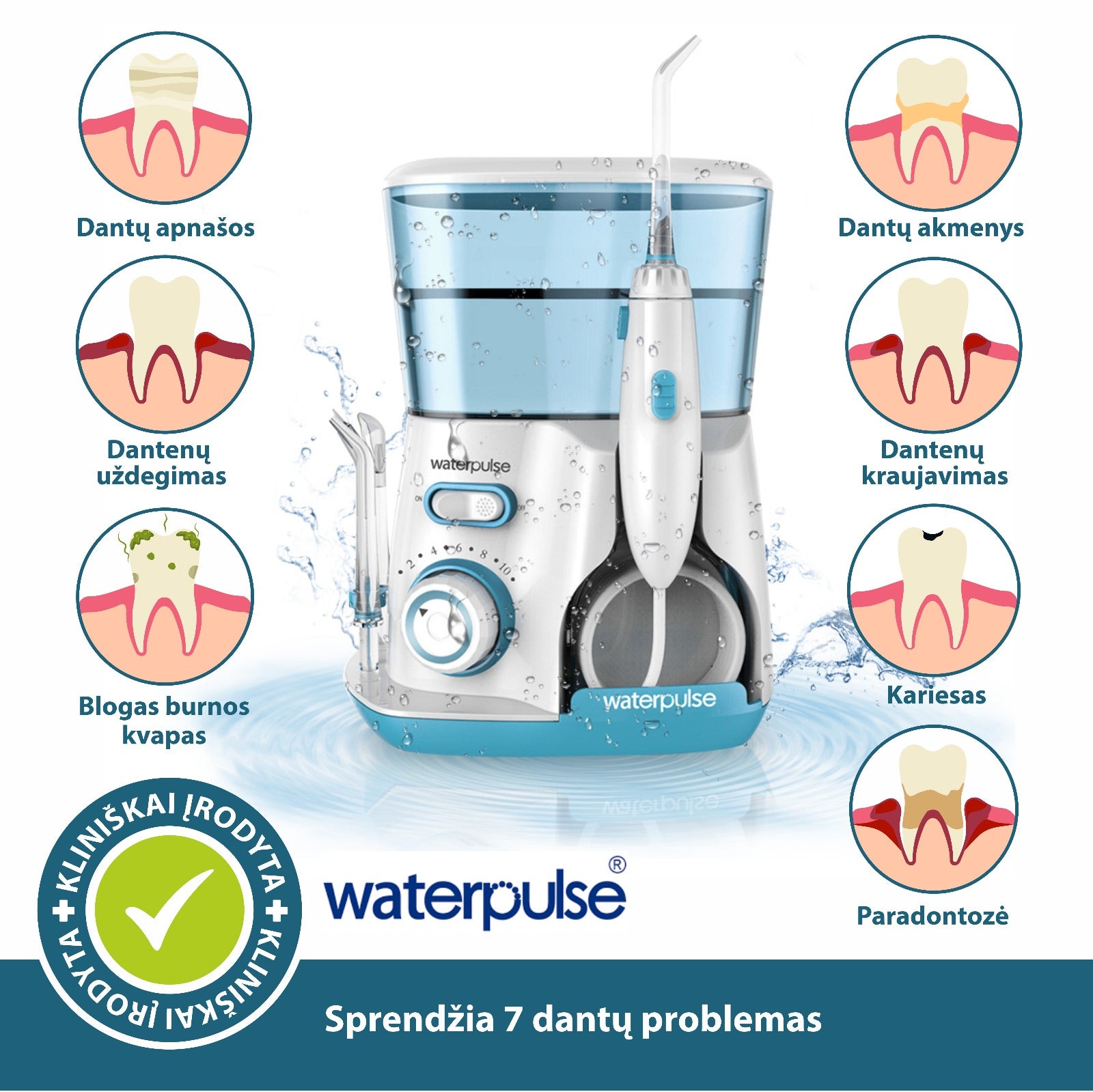 Stacionārais irigators Waterpulse Family V300 - visai ģimenei