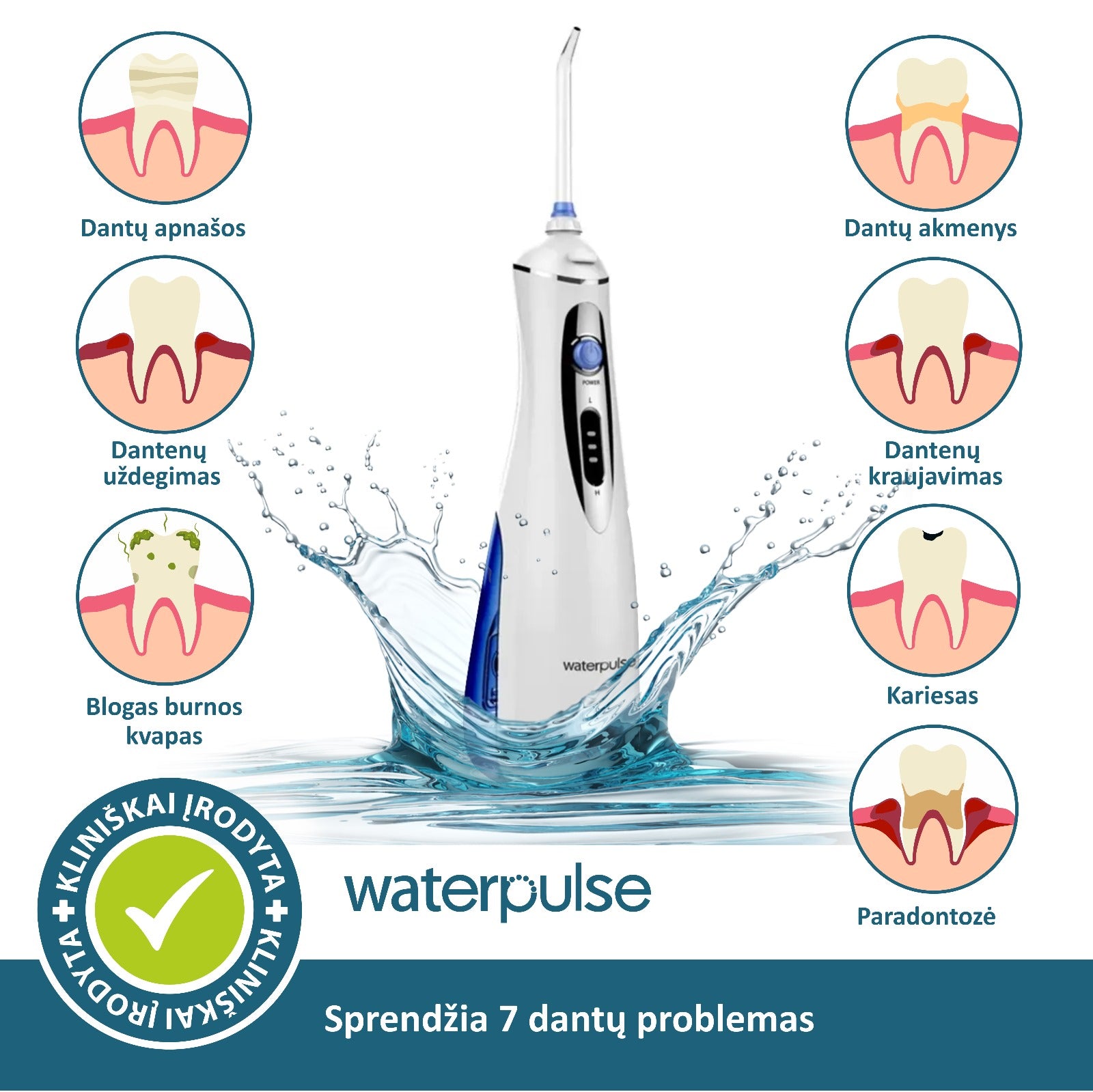 Waterpulse V400 Plus bezvadu irigators