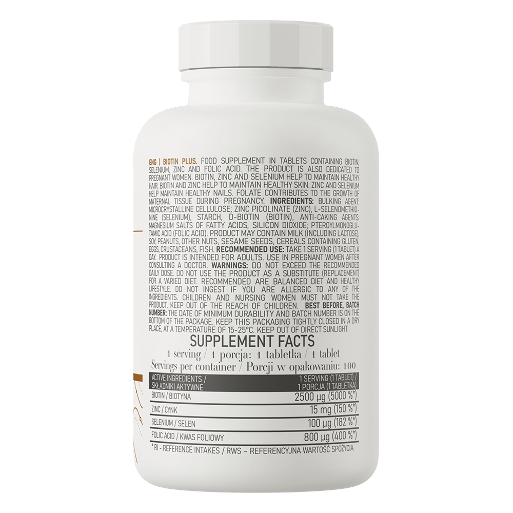 OstroVit Biotin PLUS, 100 tab.