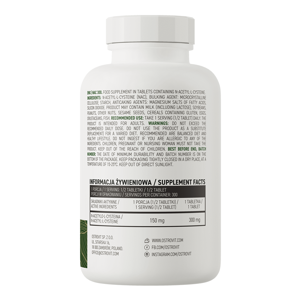 OstroVit NAC 300 mg, 150 tabletes