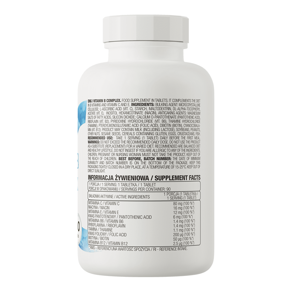 OstroVit B vitamīna komplekss, 90 tabletes
