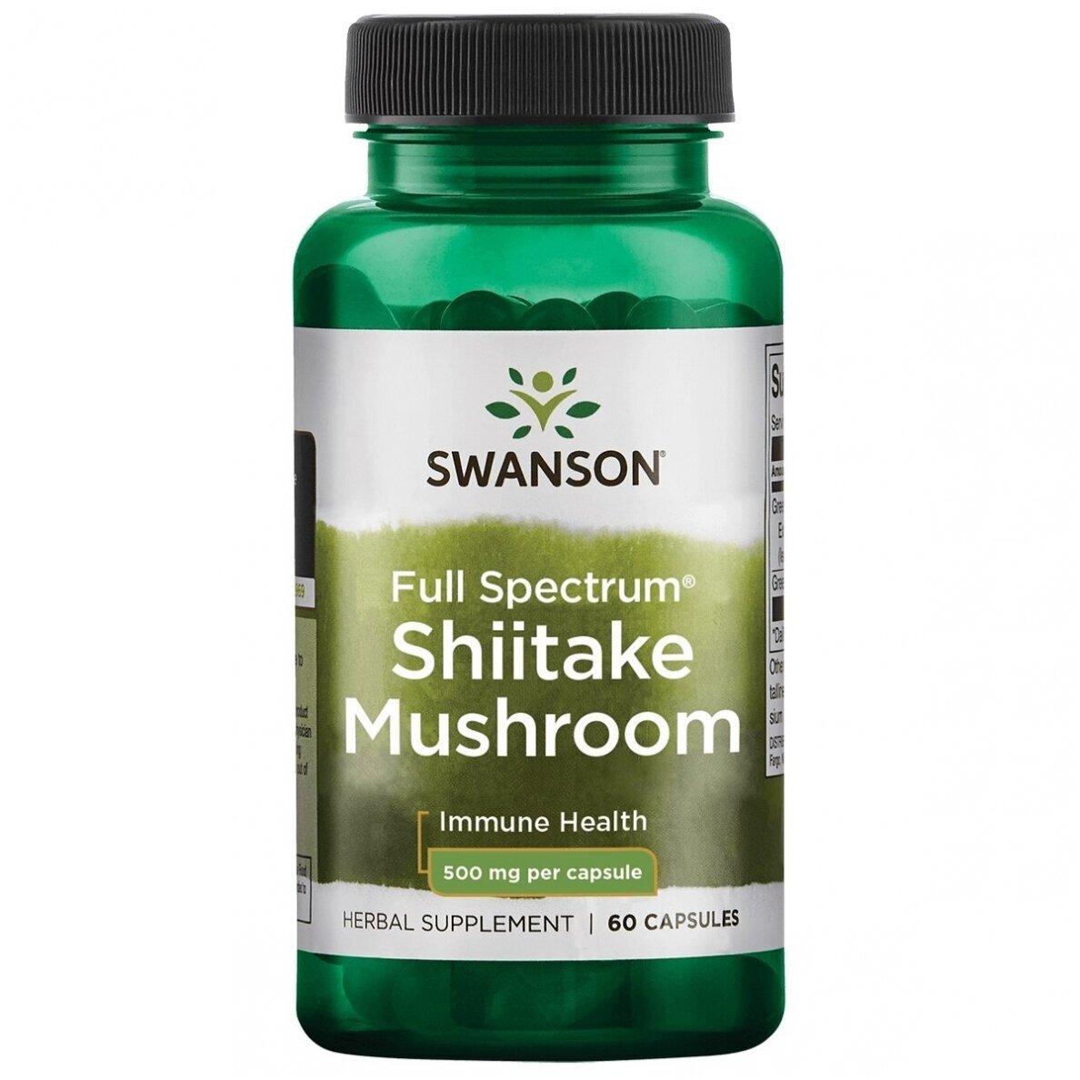 SWANSON ŠITAKE 500 MG, 60 KAPSULAS