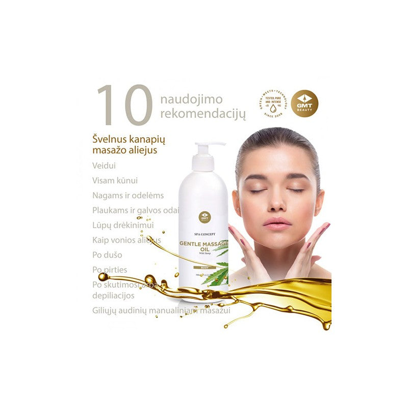 GMT Beauty CANNABIS MASĀŽAS EĻĻĻA, 500 ml