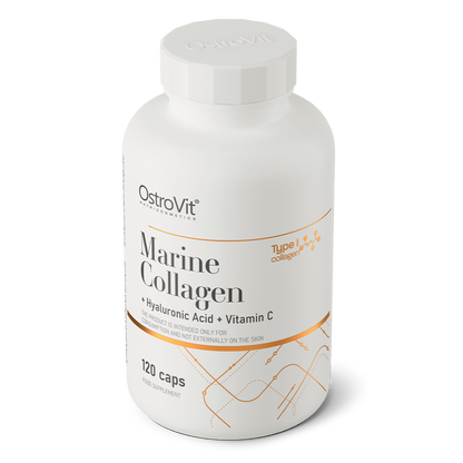 OstroVit Jūras kolagēns ar hialuronskābi un C vitamīnu 120 kapsulas