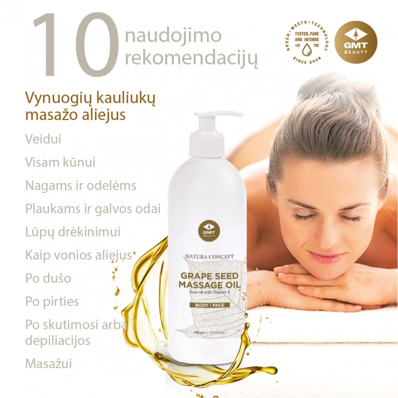 GMT Beauty VINE BONE MASĀŽAS EĻĻĻA, 500 ml