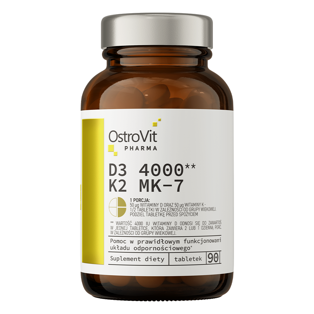 OstroVit Pharma D3 4000 + K2 MK-7, 90 tabletes