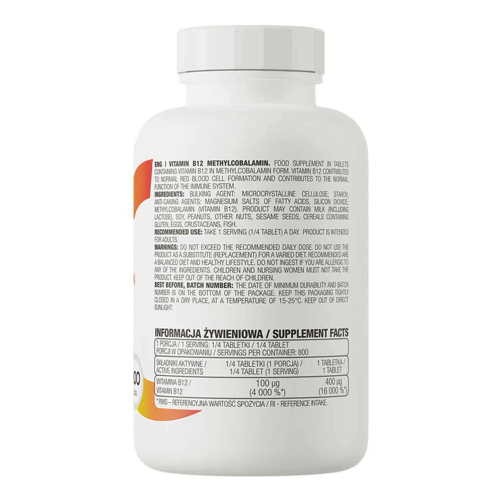 OstroVit Витамин B12 Метилкобаламин, 200 табл.