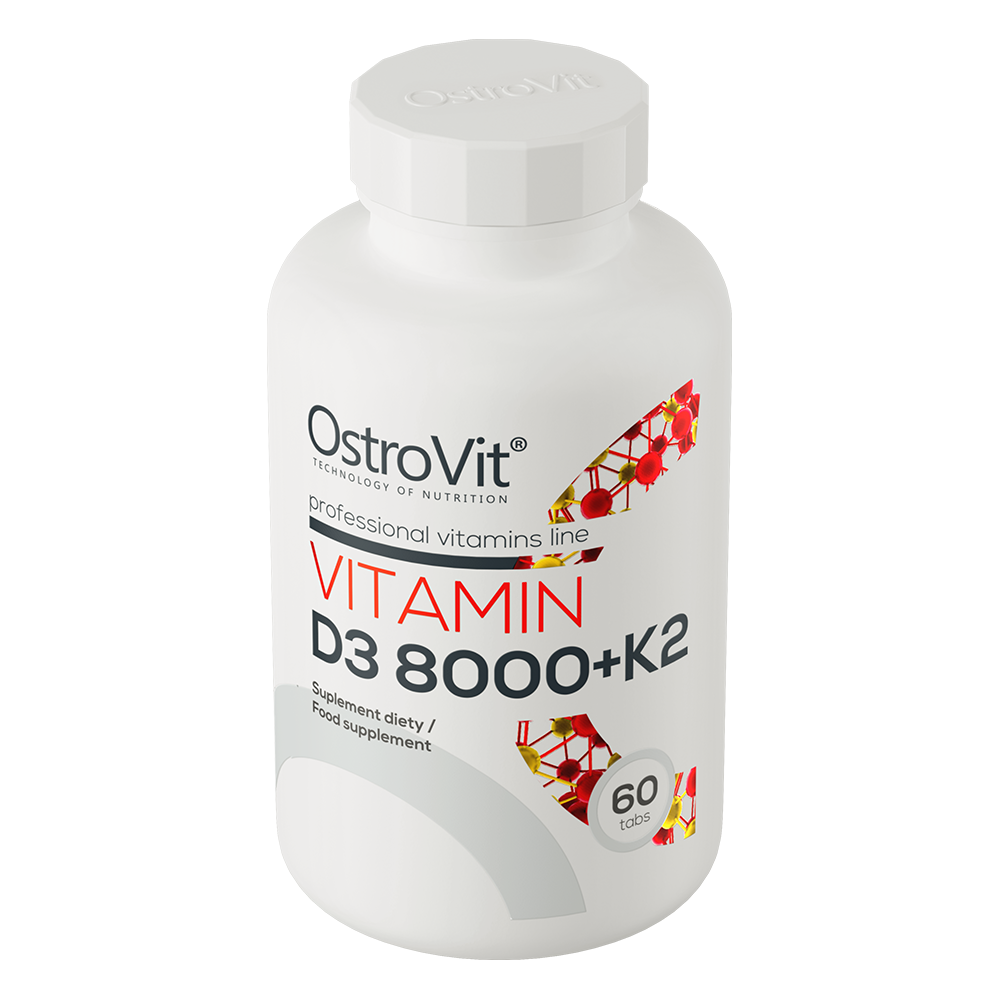 OstroVit D3 vitamīns 8000 SV + K2, 60 tab.