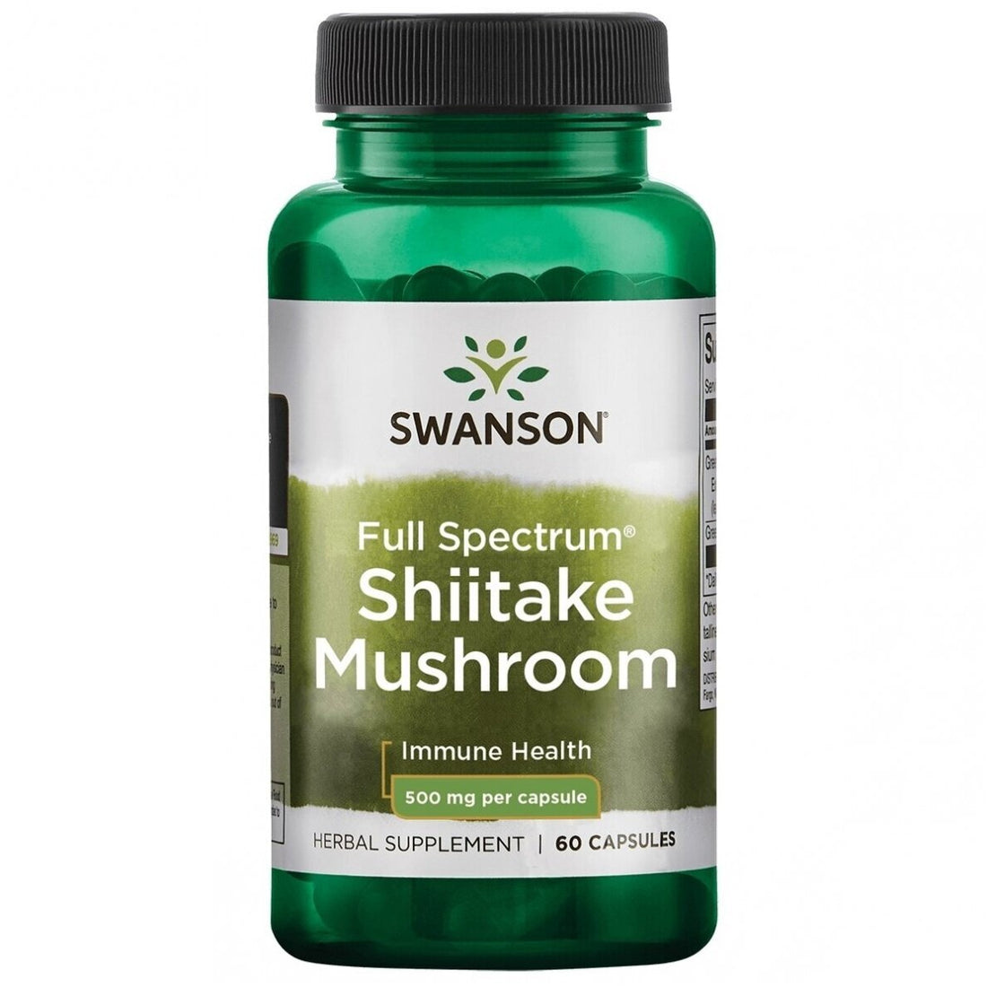 SWANSON ŠITAKE 500 MG, 60 KAPSULAS