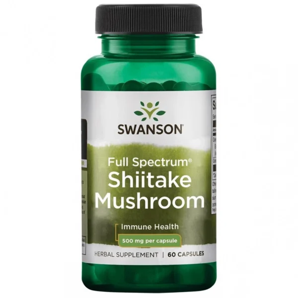 SWANSON ŠITAKE 500 MG, 60 KAPSULAS